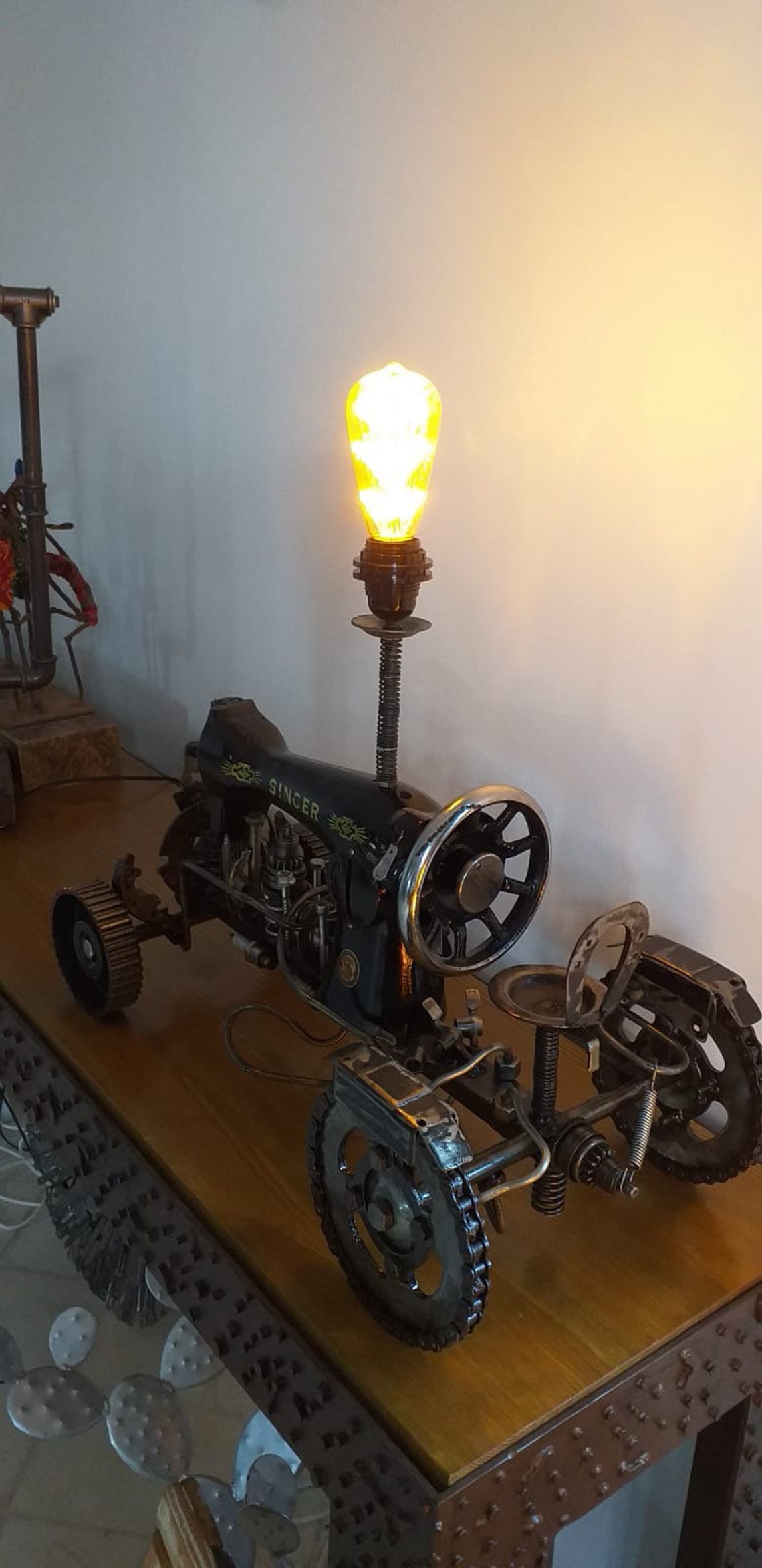 Vintage Lampsewing Machinedesk Lampoffice Lampantique Lamp