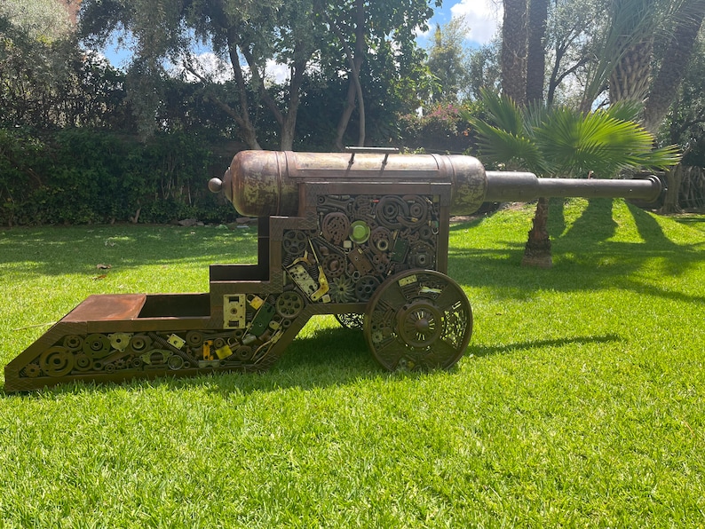 Lifesize Cannon Sculpture / Garden Sculpture/up Cycled Sculpture