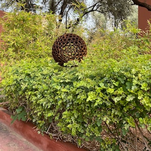 Garden sculpture-sphere sculpture-Garden sphere-Steel Sculpture-metal sculpture-globe sculpture-Yard sculpture-Outdoor sculpture