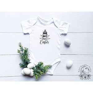 Meine ersten Ostern, Flaschenbodysie® | Baby Ostern Outfit | Ostern Baby Body | Baby ́s erstes Ostern