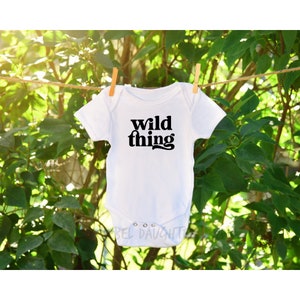 Wild Thing Baby Onesie® | Retro, Minimalist | Trendy Baby Bodysuit