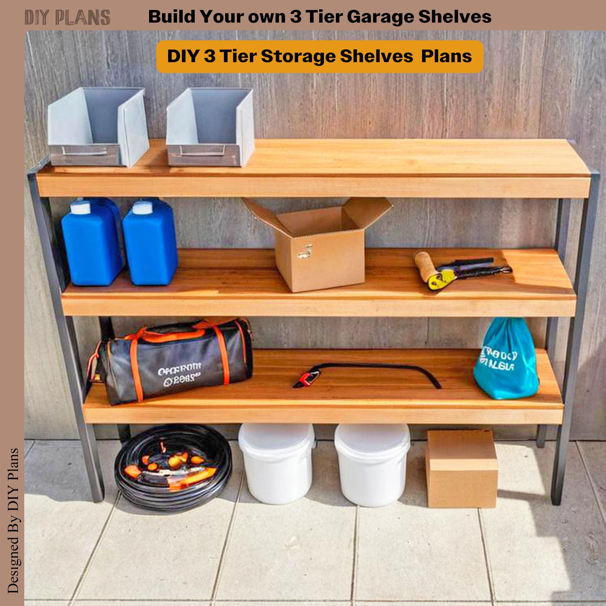 3-Tier Garage Shelf Plans: DIY Wood Shelves, Beginner Build Guide
