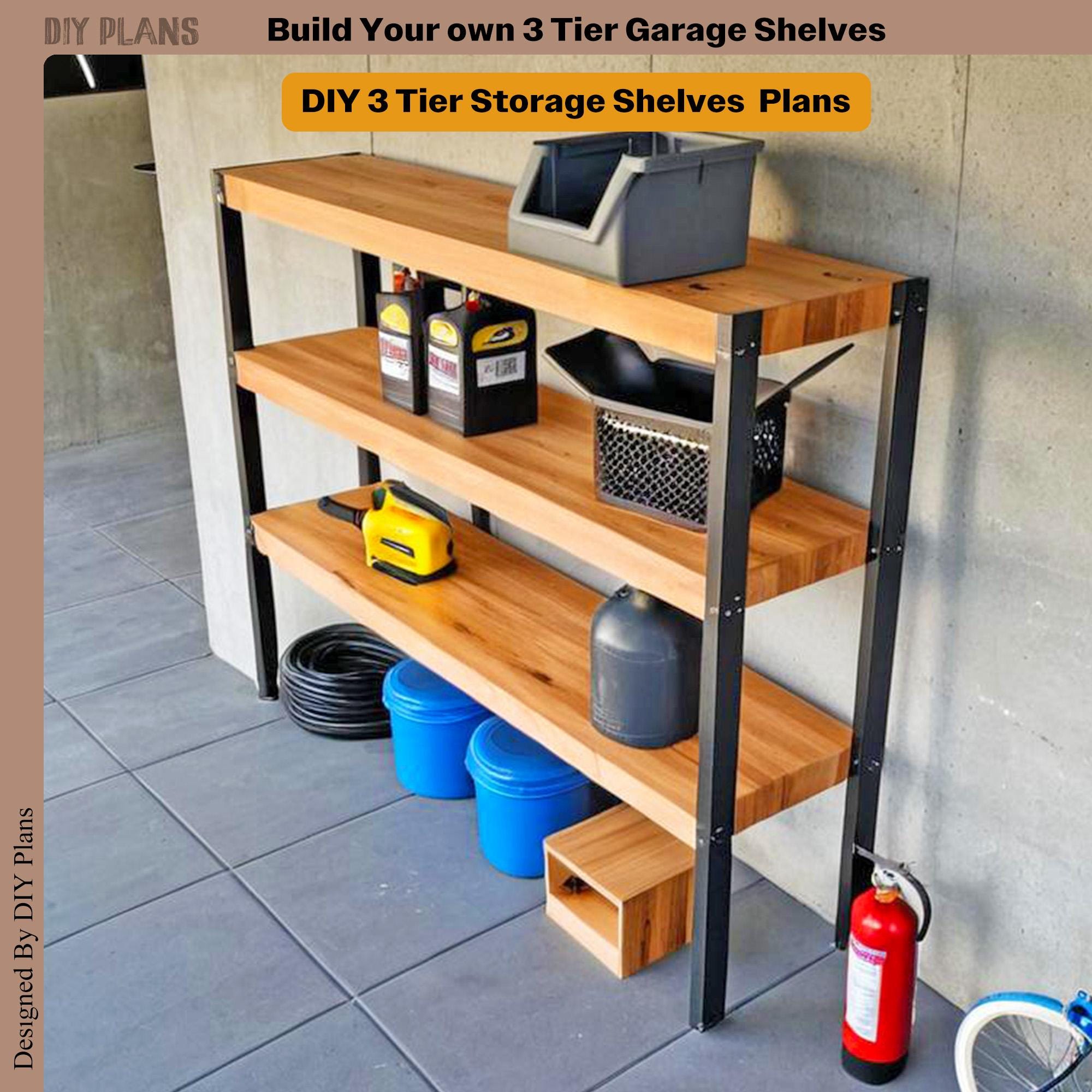 3-Tier Garage Shelf Plans: DIY Wood Shelves, Beginner Build Guide