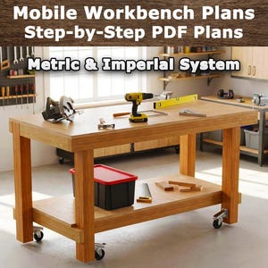 Mobile Workbench Plans – Rolling Garage Shelf (PDF Download)