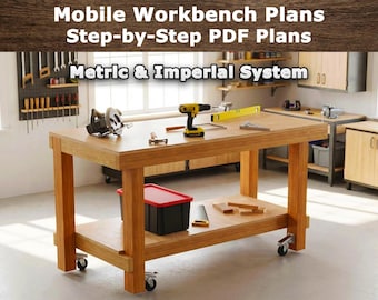 Mobile Workbench Plans – Rolling Garage Shelf (PDF Download)