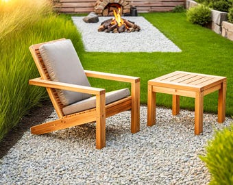 Planos de silla y mesa de centro Adirondack: Muebles de exterior (Descarga digital)