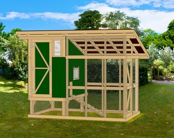 DIY Walk-In Chicken Coop Plans: 4x6 Hen House + 6x10 Run (PDF Download)