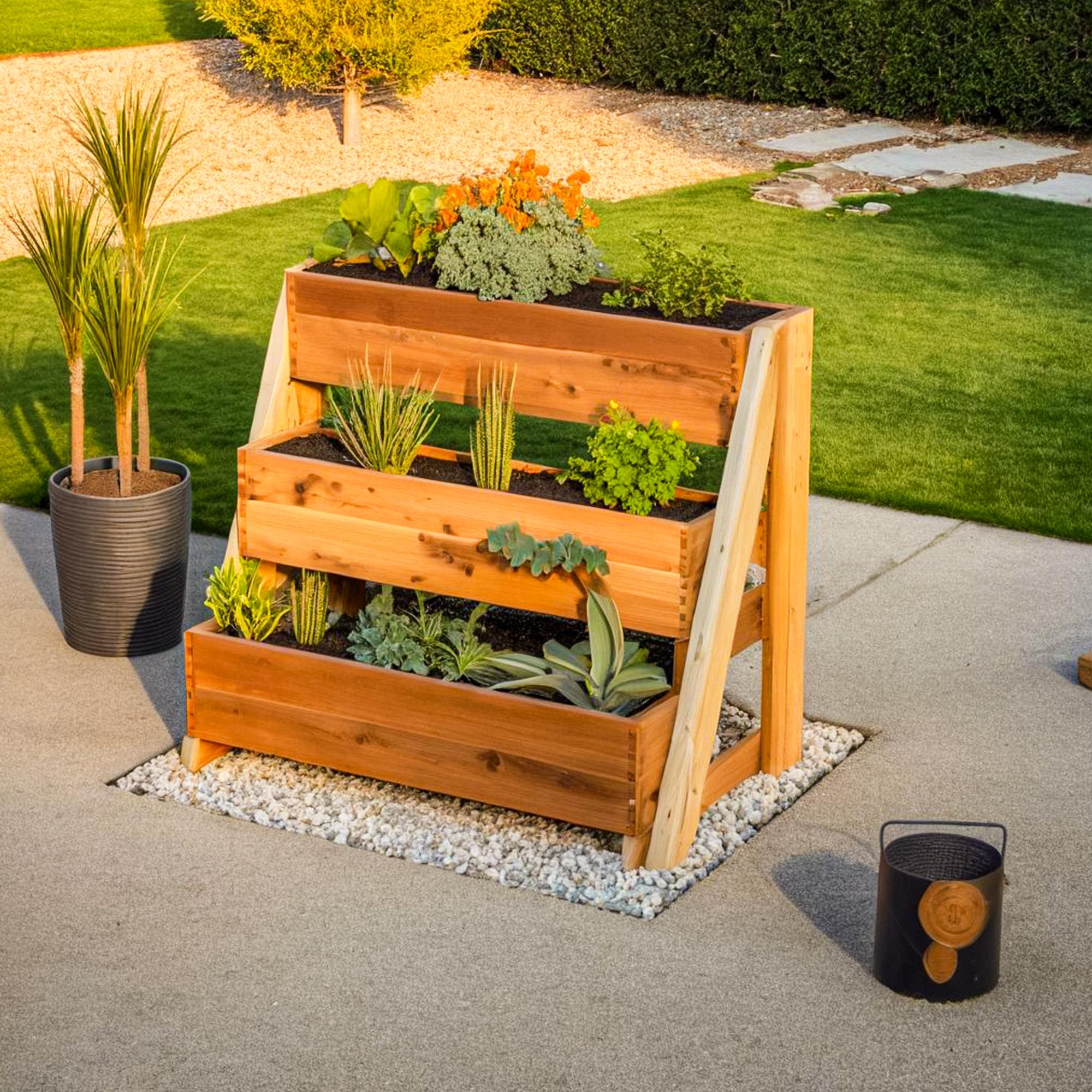 3 Tier Raised Garden Bed Plans PDF, Tiered Planter Box DIY, Vertical ...