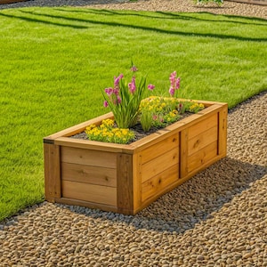 Raised Garden Bed Plans DIY Patio Planter Box Building Guide, Modern Vegetable Bed, DIY Garden Woodworking Plans PDF for Beginner Gardeners