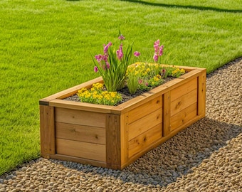 DIY Raised Garden Bed Plans: Modern Patio Planter Box (PDF Download)