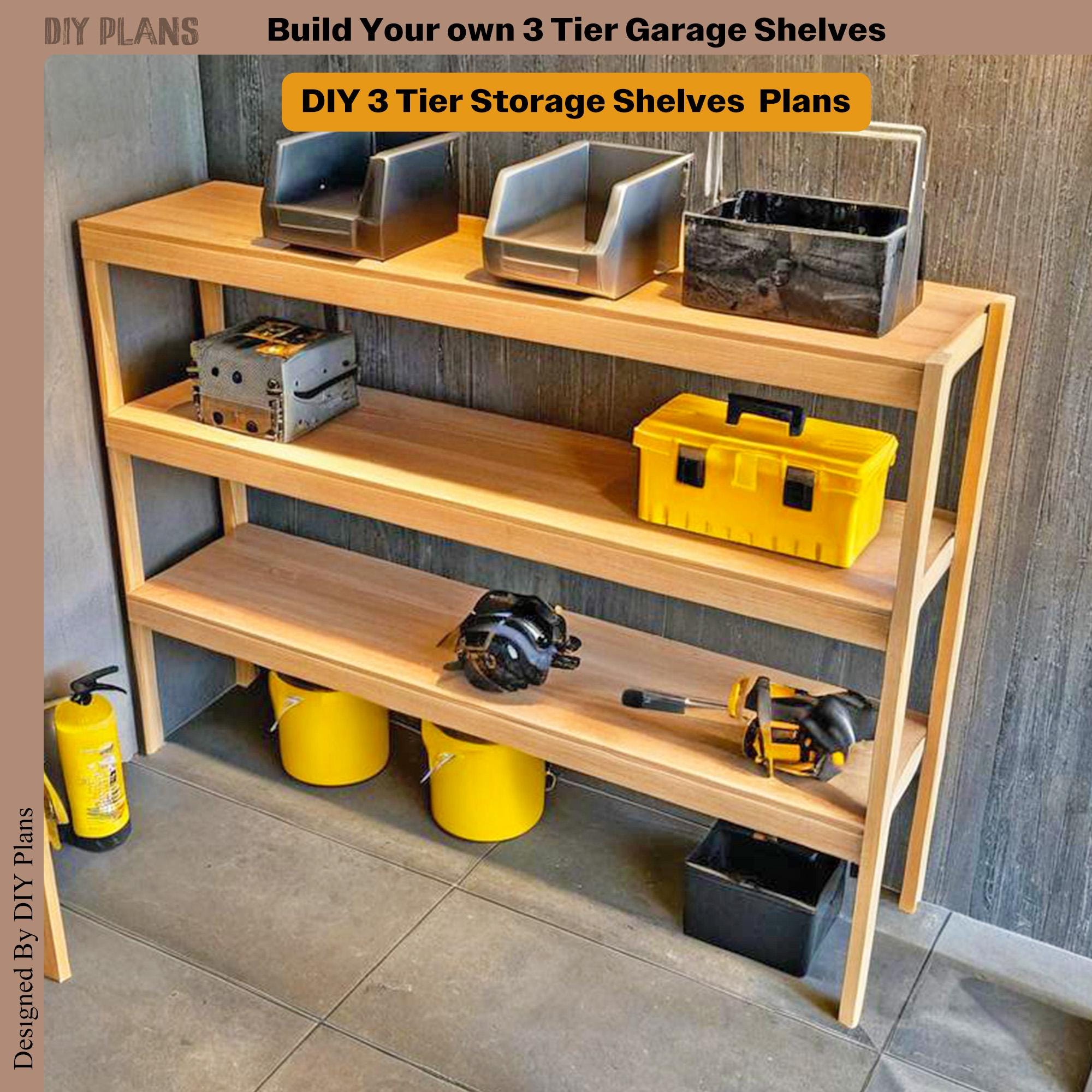 3-Tier Garage Shelf Plans: DIY Wood Shelves, Beginner Build Guide