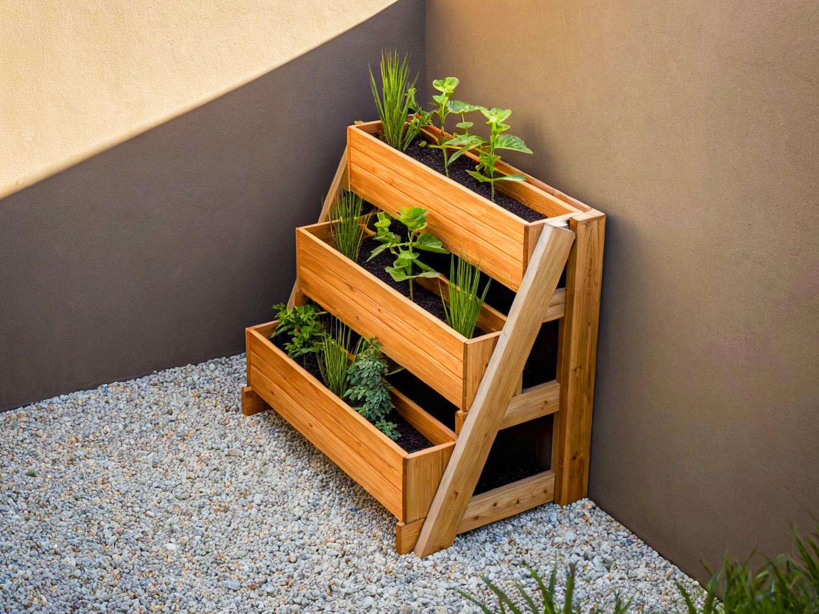 3 Tier Raised Garden Bed Plans PDF, Tiered Planter Box DIY, Vertical ...
