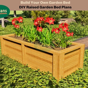 Erhöhtes Gartenbeet Pläne DIY Planter Box Pläne, Gemüsegartenbeet Bauanleitung (Digitaler Download PDF)