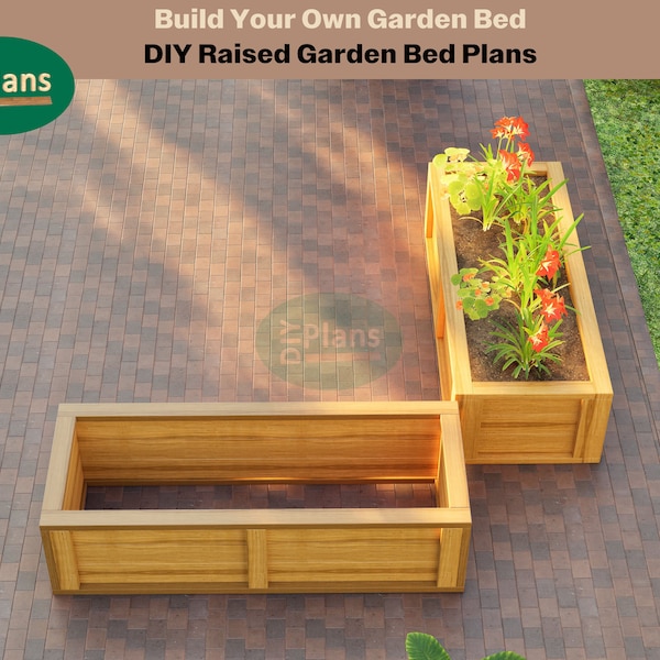 Raised Garden Bed Plans DIY Planter Box Build Guide, Easy to Make With Timbers! PDF File Instant Download