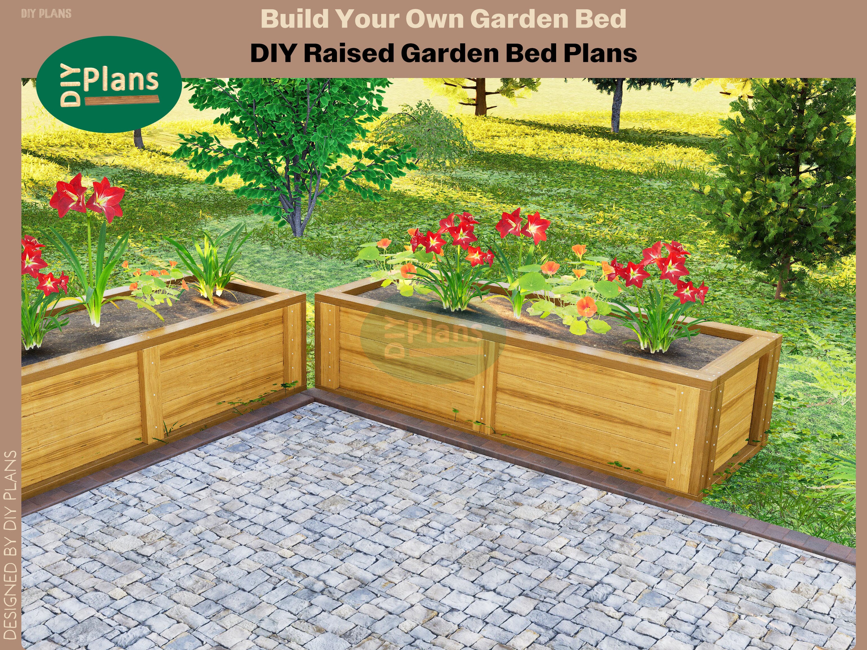 Raised Garden Bed Plans DIY Planter Box Plans, Raised Vegetable Garden ...