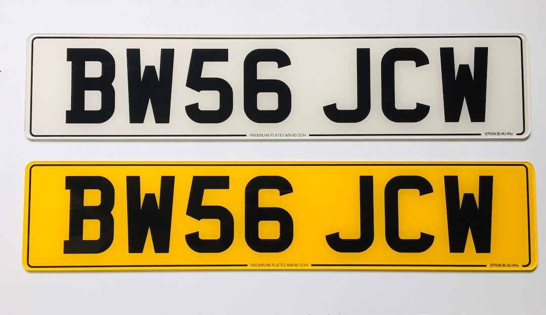 Pair of Standard Road Legal Number Plates TOP Quality Etsy
