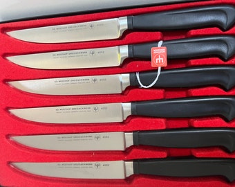 Ensemble de 6 couteaux à steak Wusthof Dreizackwerk 4052 Trident Solingen Allemagne