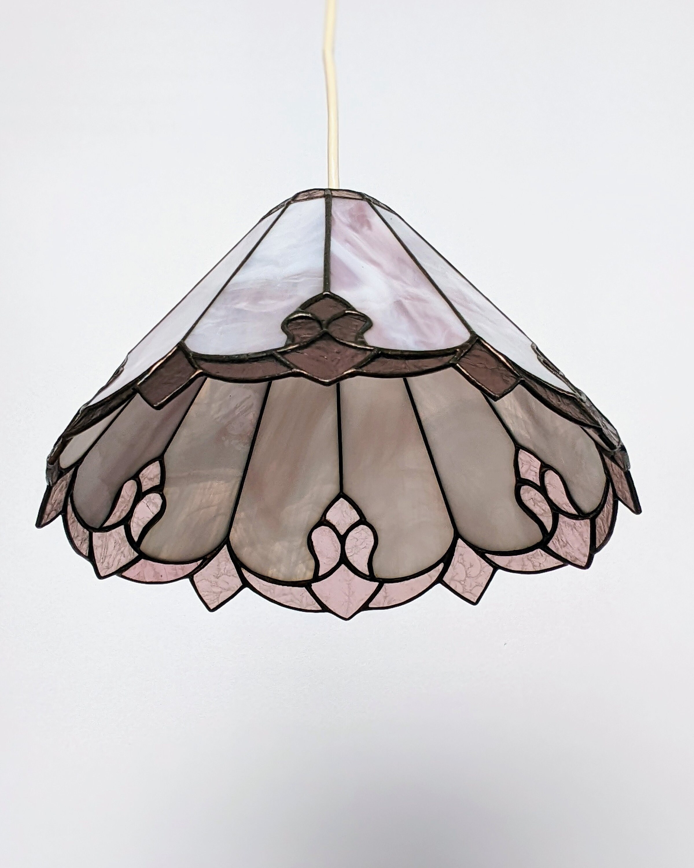 Stained Glass Pendant Lamp Light Shade Hanging Chandelier Etsy