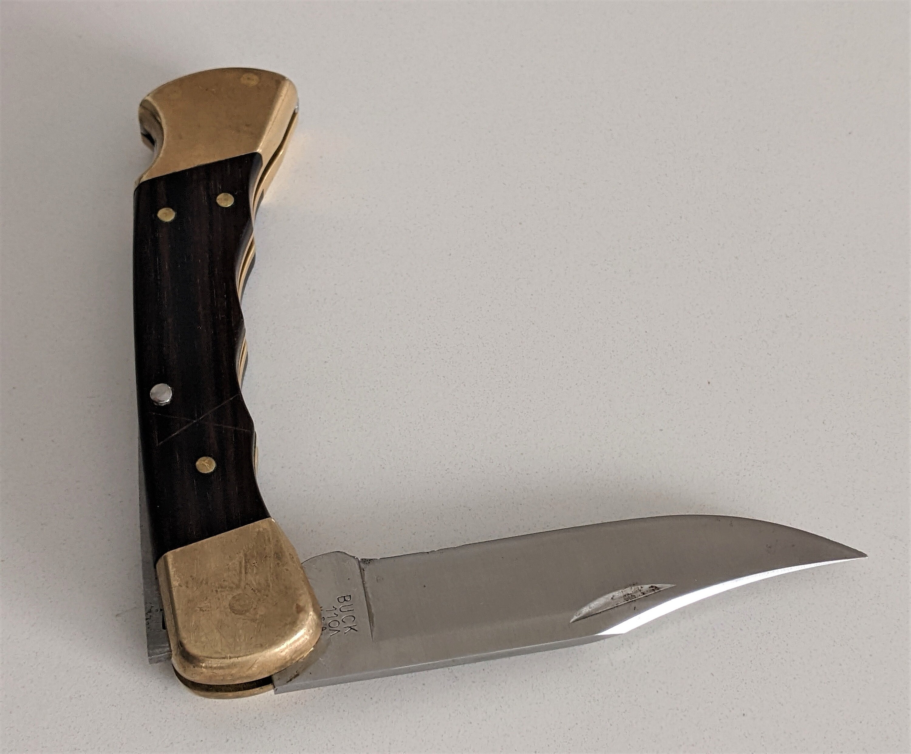 Vintage Buck 110 Folding Hunter Knife With Wood Handle & - Etsy