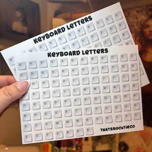 Pegatinas de letras para teclado / Acabado mate / Alfabeto, para diario