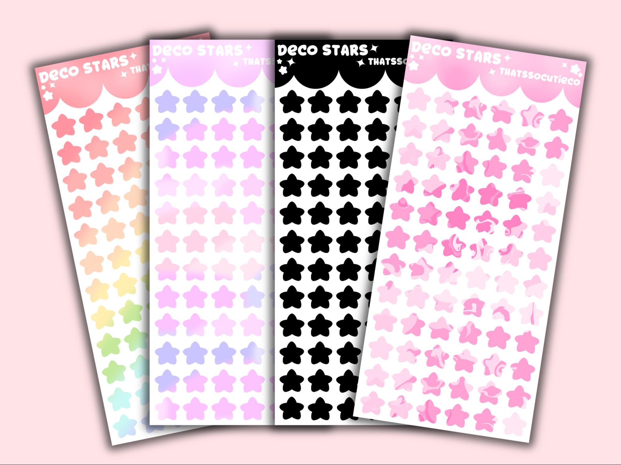 Deco Star Stickers | Planner & Junk Journal Stickers - Etsy