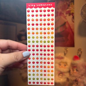 Tiny Tomatoes Sticker Sheet | Planner, Hobonichi | Matte Finish