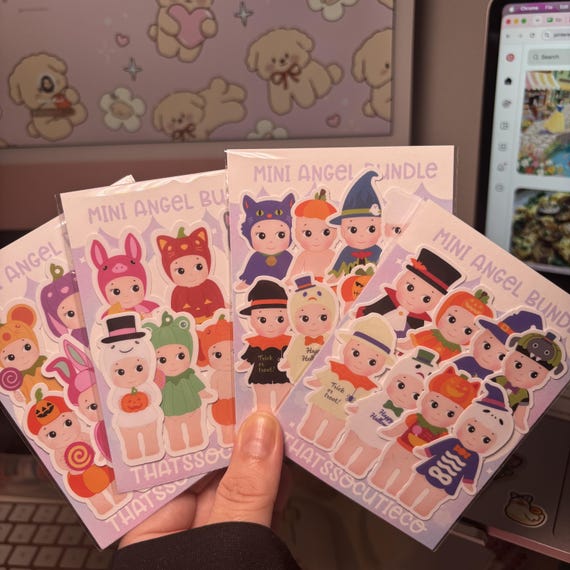 Mini Sonny Angel Sticker Bundle | Kawaii Planner Journaling Deco Pack