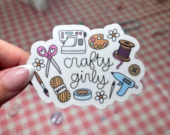 Naklejka „Sprytna dziewczyna” | Wodoodporny winyl | Wykończenie matowe lub holograficzne