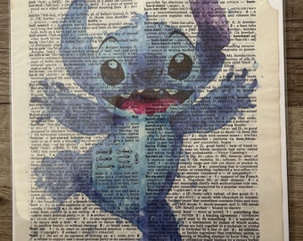 Stitch Dictionary Print Disney Lilo and Stitch 