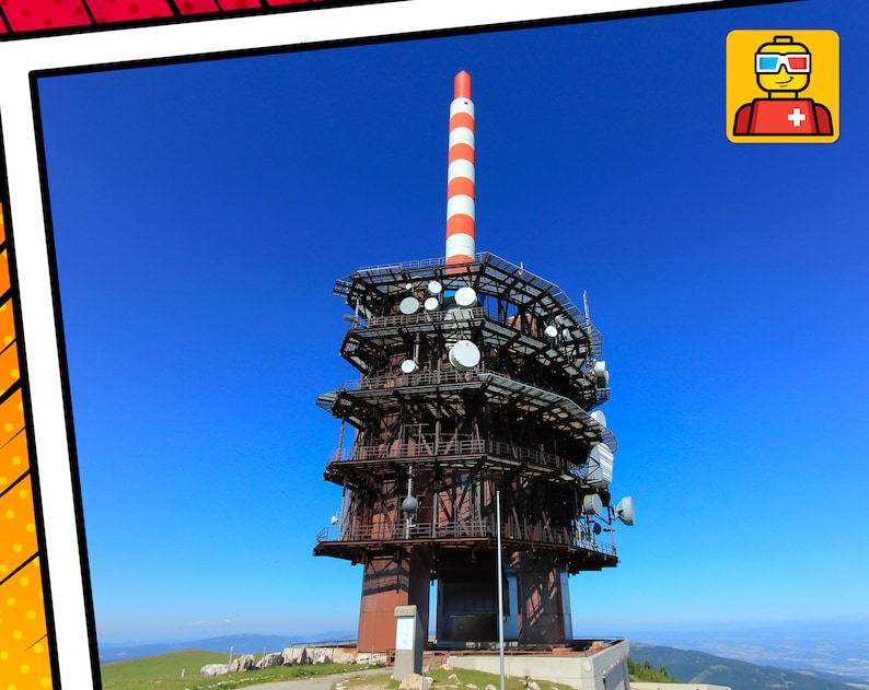 LEG0 Chasseral Swiss Architecture Construction game Telecommunications station image 5