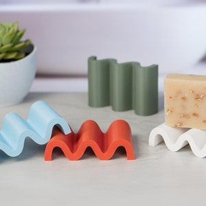 Wavy Soap Holder, Squiggle Decor, Soap & Sponge Holder