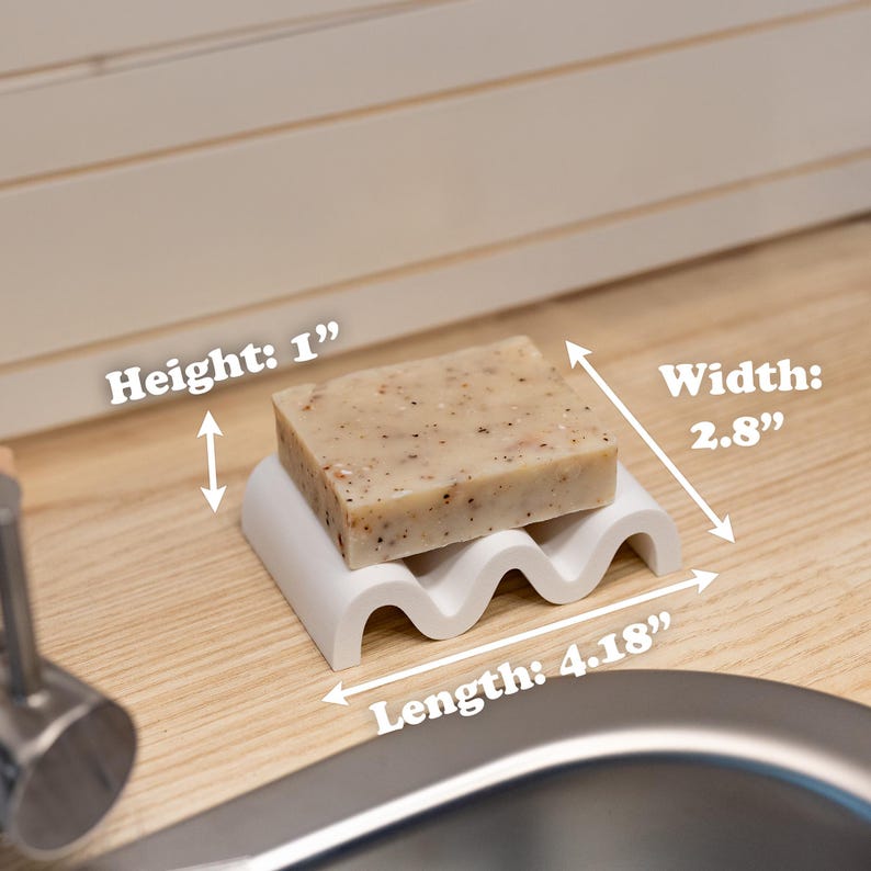 wavy soap dish modern minimalist bathroom accessory stylish plastic soap holder eco-friendly sustainable soap saver drainage tray colorful bath decor bar soap organizer unique bathroom essentials compact wavy design gift for home bathroom upgrade