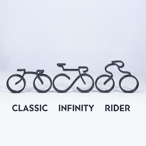 minimalist desk bike sculpture infinity bike decor cycling themed gift modern bike decoration black bike sculpture cyclist desk accessory bike infinity design unique bike decor bicycle desk art cyclist gift idea