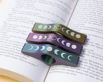 Lunar Eclipse Thumb Book Page Holder - Cosmic Reader Gift