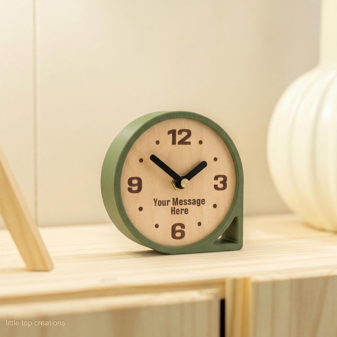 Personalized Desk Clock, Custom Engraved Anniversary and Housewarming ...