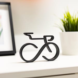 minimalist desk bike sculpture infinity bike decor cycling themed gift modern bike decoration black bike sculpture cyclist desk accessory bike infinity design unique bike decor bicycle desk art cyclist gift idea