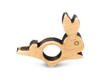 Wooden Bunny Thumb Book Holder – One-Handed Reading Accessory