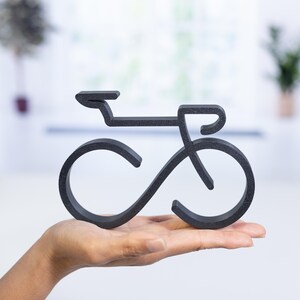 minimalist desk bike sculpture infinity bike decor cycling themed gift modern bike decoration black bike sculpture cyclist desk accessory bike infinity design unique bike decor bicycle desk art cyclist gift idea