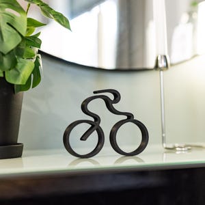 minimalist desk bike sculpture infinity bike decor cycling themed gift modern bike decoration black bike sculpture cyclist desk accessory bike infinity design unique bike decor bicycle desk art cyclist gift idea