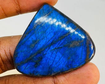 Natural Labradorite, Labradorite Heart Shape, Labradorite 36X41 MM, Labradorite Heart Cabochon 80.20 Carat, Labradorite Cabochon For Jewelry