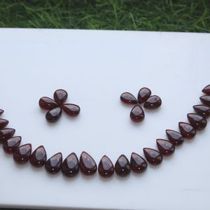 Natural Mozambique Garnet, Mozambique Garnet Pear Set, Loose Mozambique Garnet Both Side Polished, Mozambique Garnet 11 To 16 MM Set Lot,