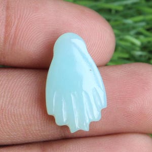 Natural Blue Onyx Ghost Carving Onyx 20X13X4 MM Blue Onyx, Blue Onyx Ghost Shap, Blue Onyx 7.85 Carat, Cabochon For Jewelry Free Drilling