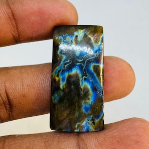 Natural Labradorite, Labradorite Rectangle Shape Labradorite 34X17 MM Labradorite Rectangle Cabochon 36 Carat Labradorite Cabochon