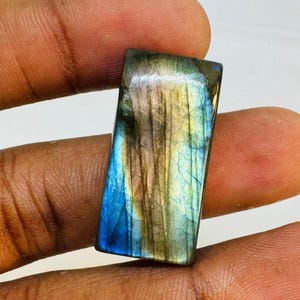 Natural Labradorite, Labradorite Rectangle Shape Labradorite 29X14 MM Labradorite Rectangle Cabochon 40.10 Carat Labradorite Cabochon