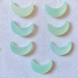 Aqua Blue Onyx Carved Moon Shape, Natural Aqua Blue Onyx Gemstone Carving, 69Carat, Size-14x22mm, Aqua Blue Onyx Gemstone For Jewelry Making