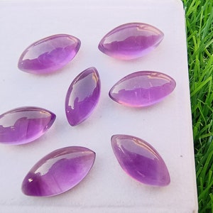 Natural Purple Amethyst Marquise Cabochon Loose Calibrated Gemstone lot weight-45ct size-16x8mm to 20x10mm Amethyst for jewellery making