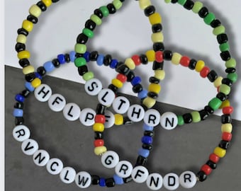 Hogwarts House Friendship Bracelet Set - Hufflepuff- Ravenclaw - Harry Potter - Slytherin - Gryfindor - HP Jewelry - Colors Bracelet