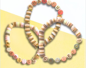 Thanksgiving Friendship Bracelet Set - Thankful Season - Turkey - Cornucopia - Blessed - Jewelry - Grateful - Family Gathering - Holidays
