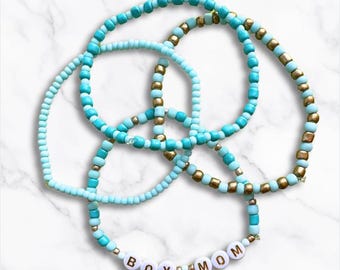 Boy Mom Friendship Bracelets - Team Girl - Team Boy - Gender Reveal Party - Pregnancy Jewelry - Baby Shower Gift - Sprinkle - Mother's Day
