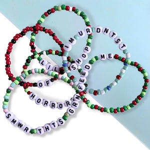 Little Shop of Horrors Friendship Bracelet Set - Broadway - Theatre/Theater -  Jewelry - I'm Your Dentist - Feed Me - Somewhere That's Green